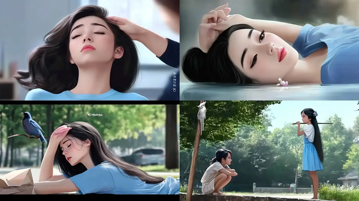 Ethereal Serenity in Digitally-Rendered Asian Aesthetic - Midjourney sref style