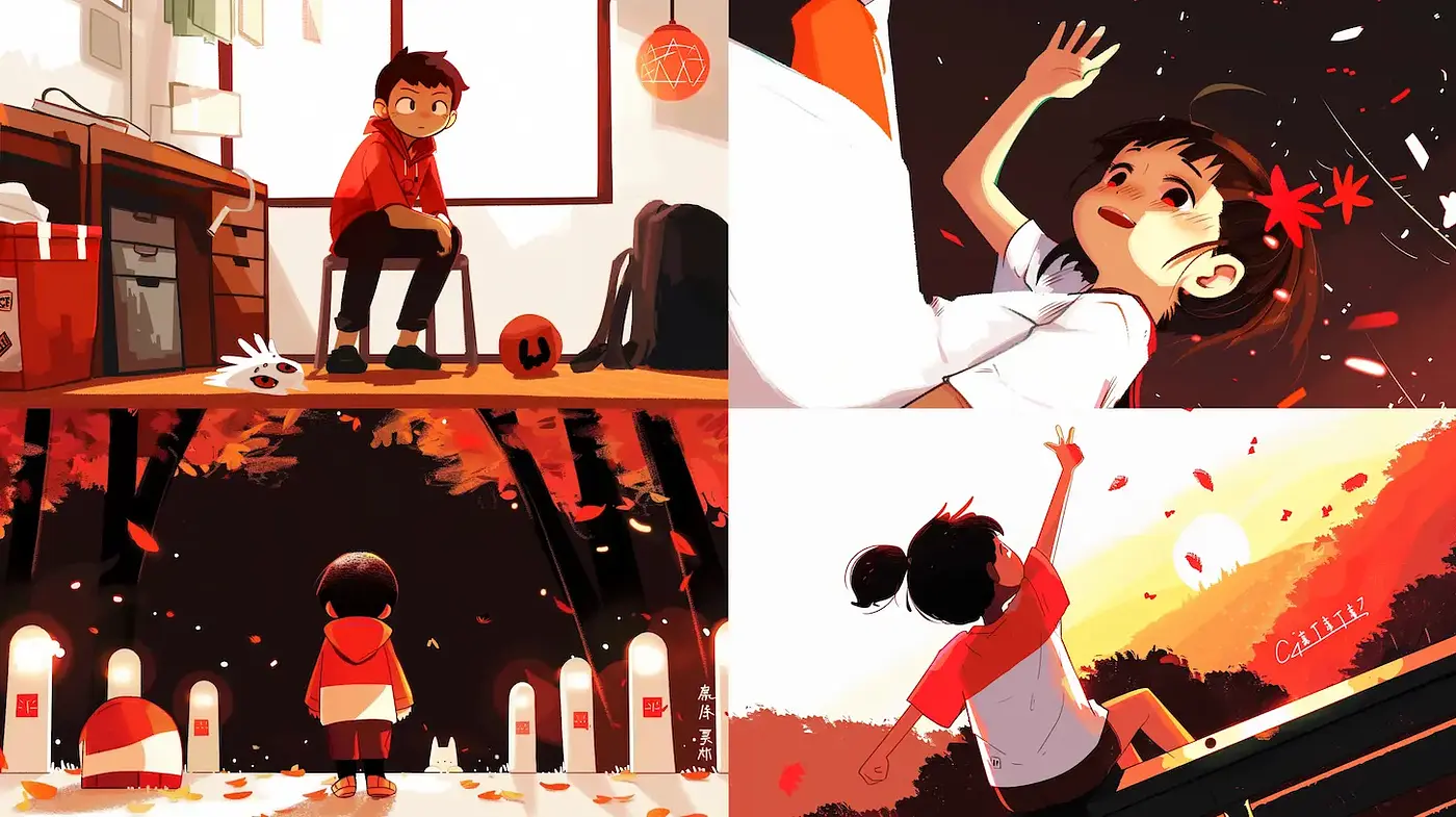 Whimsical and Reflective Illustrations with a Touch of Nostalgia - Midjourney sref style