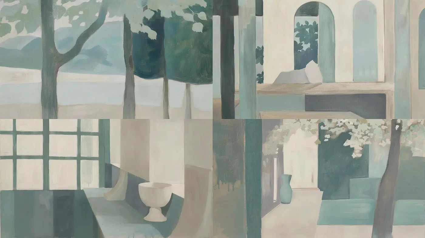 Serene Pastel Sanctuary: A Harmonious Blend of Soft Hues and Tranquil Settings - Midjourney sref style