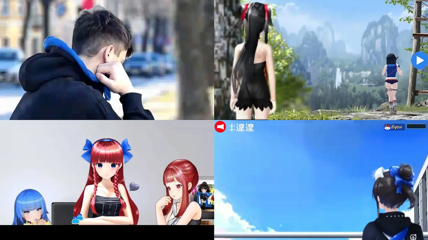 Ethereal Anime-Inspired Vistas with Vivid Azure Overtones - Midjourney sref style
