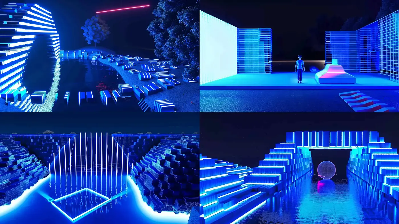 Neon Noir Dreamscape: A Luminescent Synthesis of Futuristic Visions - Midjourney sref style