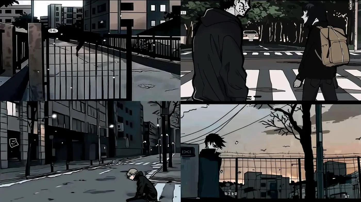 Urban Noir with a Touch of Melancholy and Reflection - Midjourney sref style