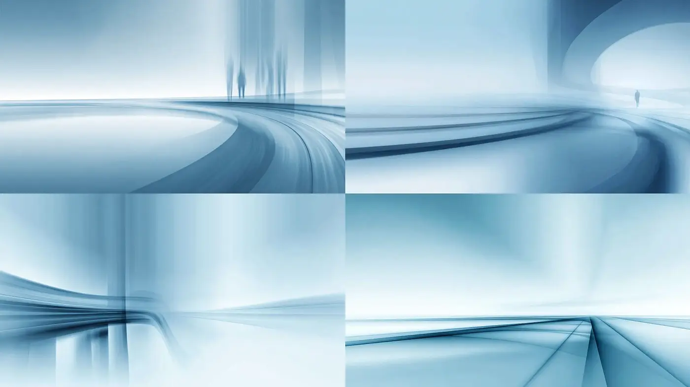 Serene and Ethereal Abstract Landscapes with Fluid Dynamics - Midjourney sref style