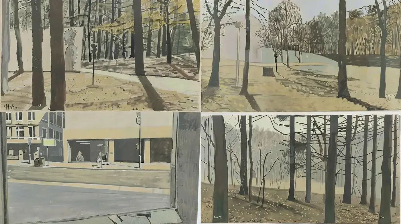Muted Expressionism with a Contemporary Touch in Natural Settings - Midjourney sref style