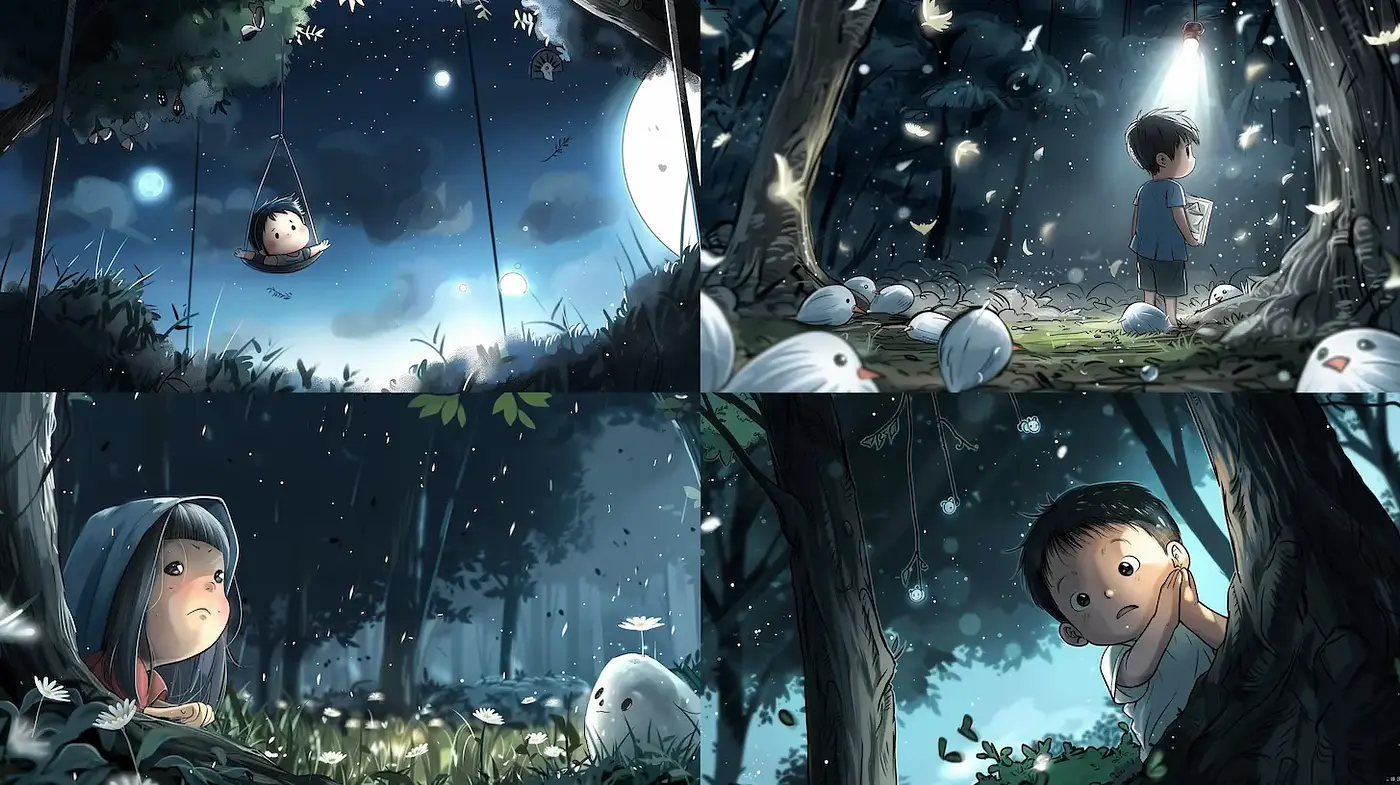 Whimsical and Dreamlike Illustrations with a Touch of Fantasy - Midjourney sref style