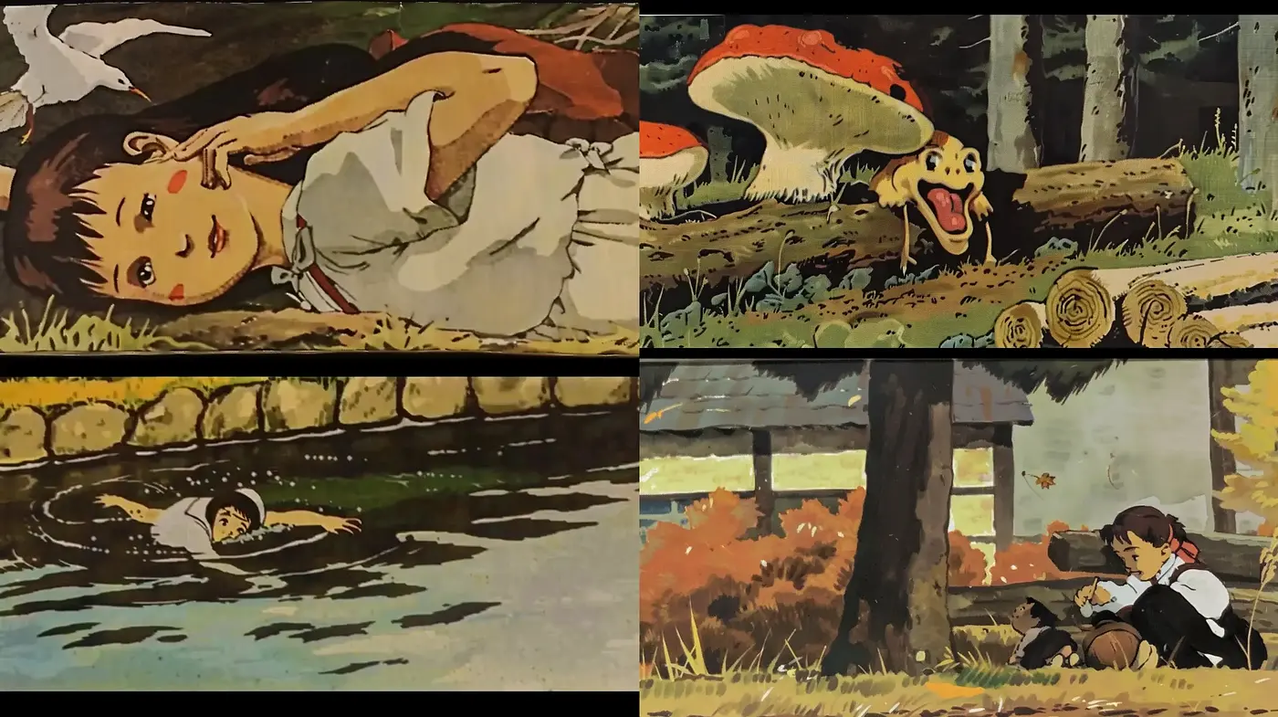 Harmonious Nostalgia in Lush Watercolor Essences - Midjourney sref style