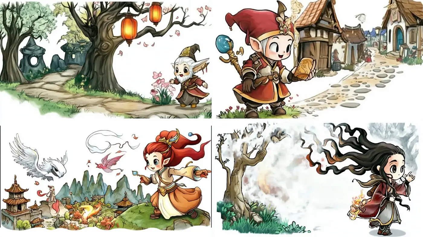 Enchanted Storybook Whimsy: A Homage to Eastern Animation and Illustration - Midjourney sref style