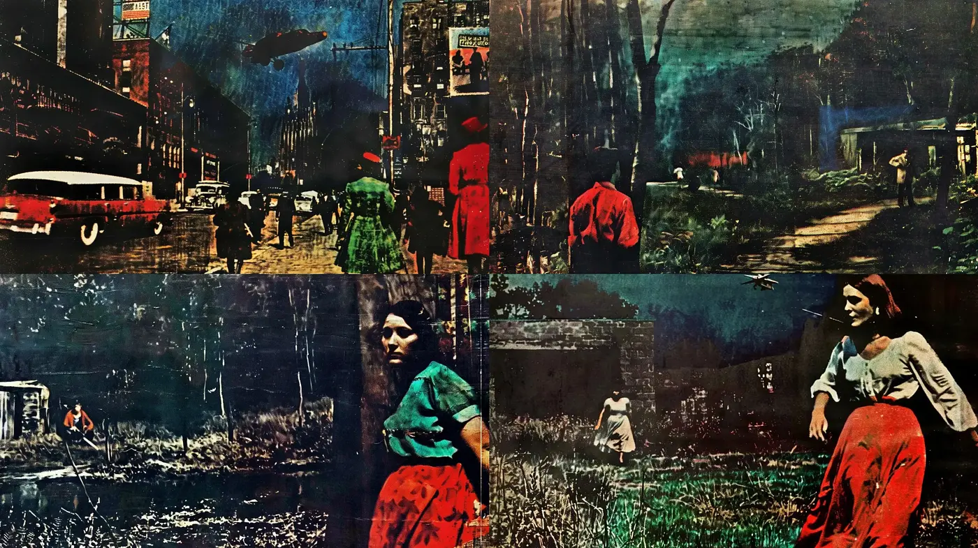 Dusky Hues and Textured Elegies in a Painted Reality - Midjourney sref style