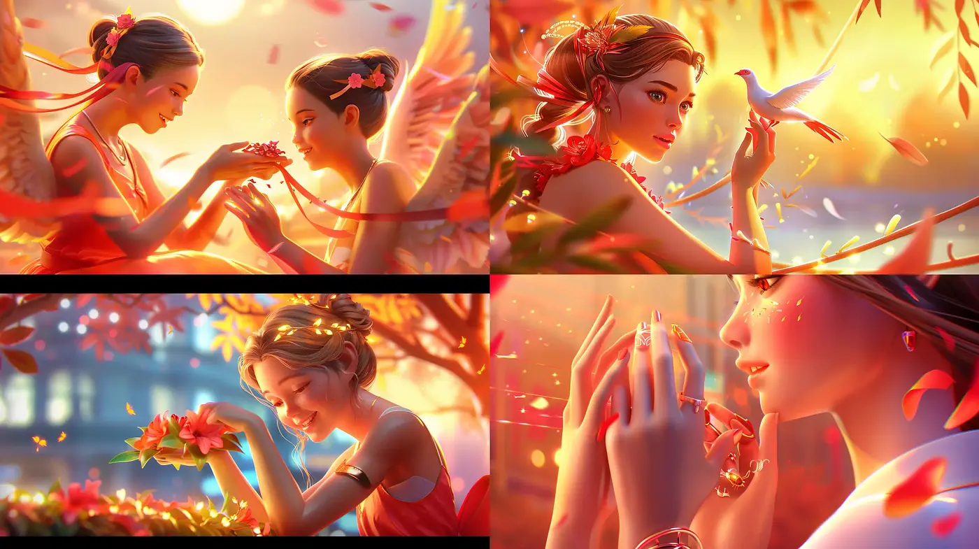 Enchanted Twilight Hues: A Fusion of Warmth and Whimsy - Midjourney sref style
