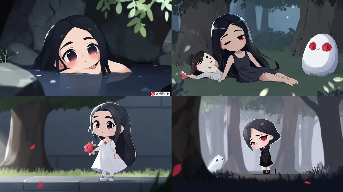 Enchanted Forest Whimsy in Contemporary Anime Illustration - Midjourney sref style