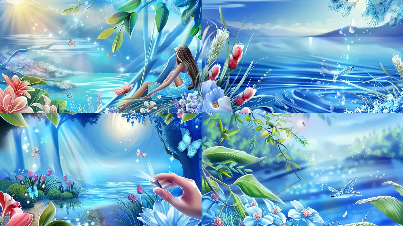 Ethereal Dreamscapes with Surrealistic Blend - Midjourney sref style