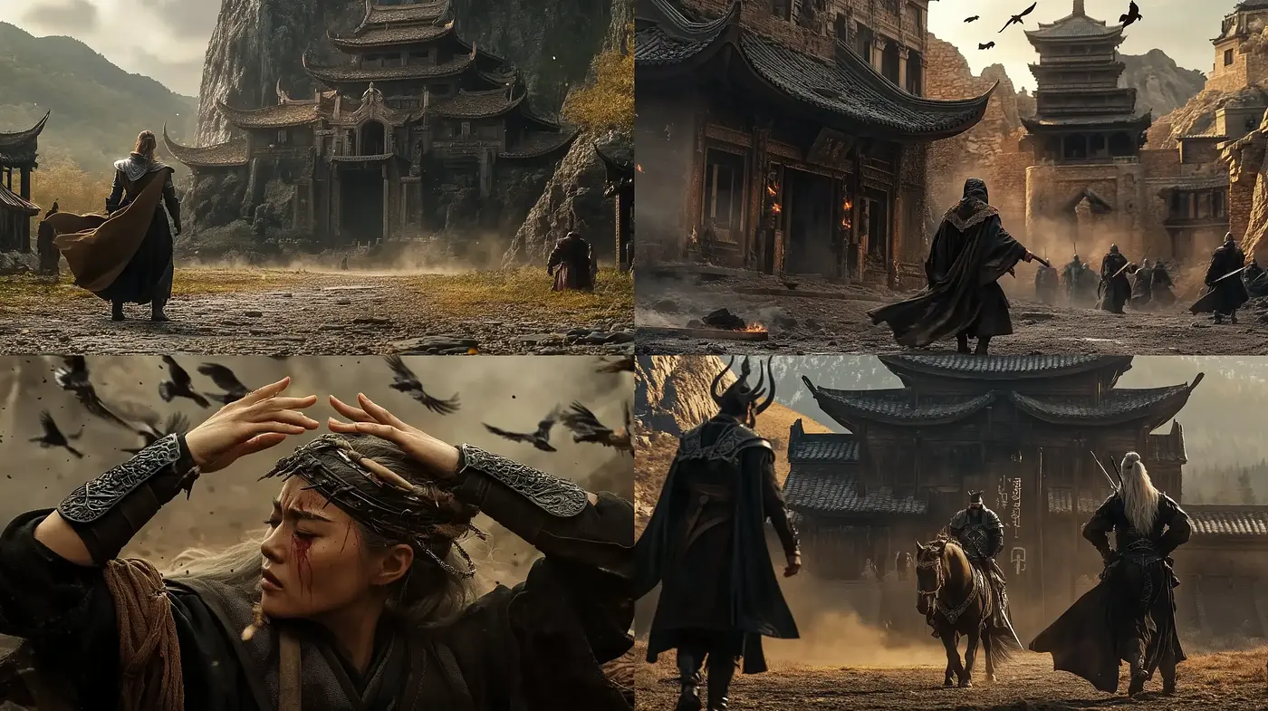 Epic Cinematic Tapestry of Feudal Saga - Midjourney sref style