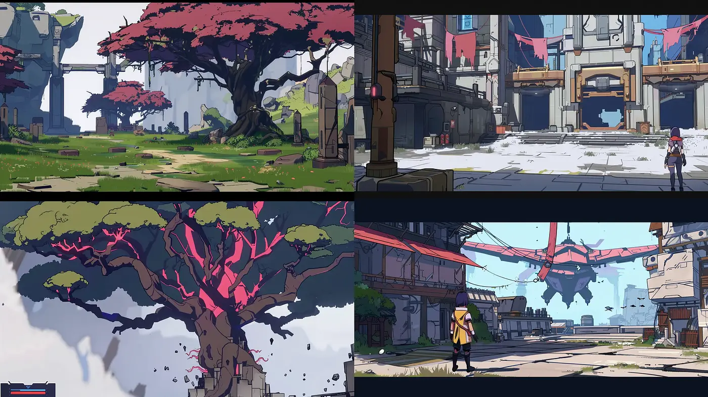 Futuristic Urban Landscapes with a Vivid Animation Style - Midjourney sref style