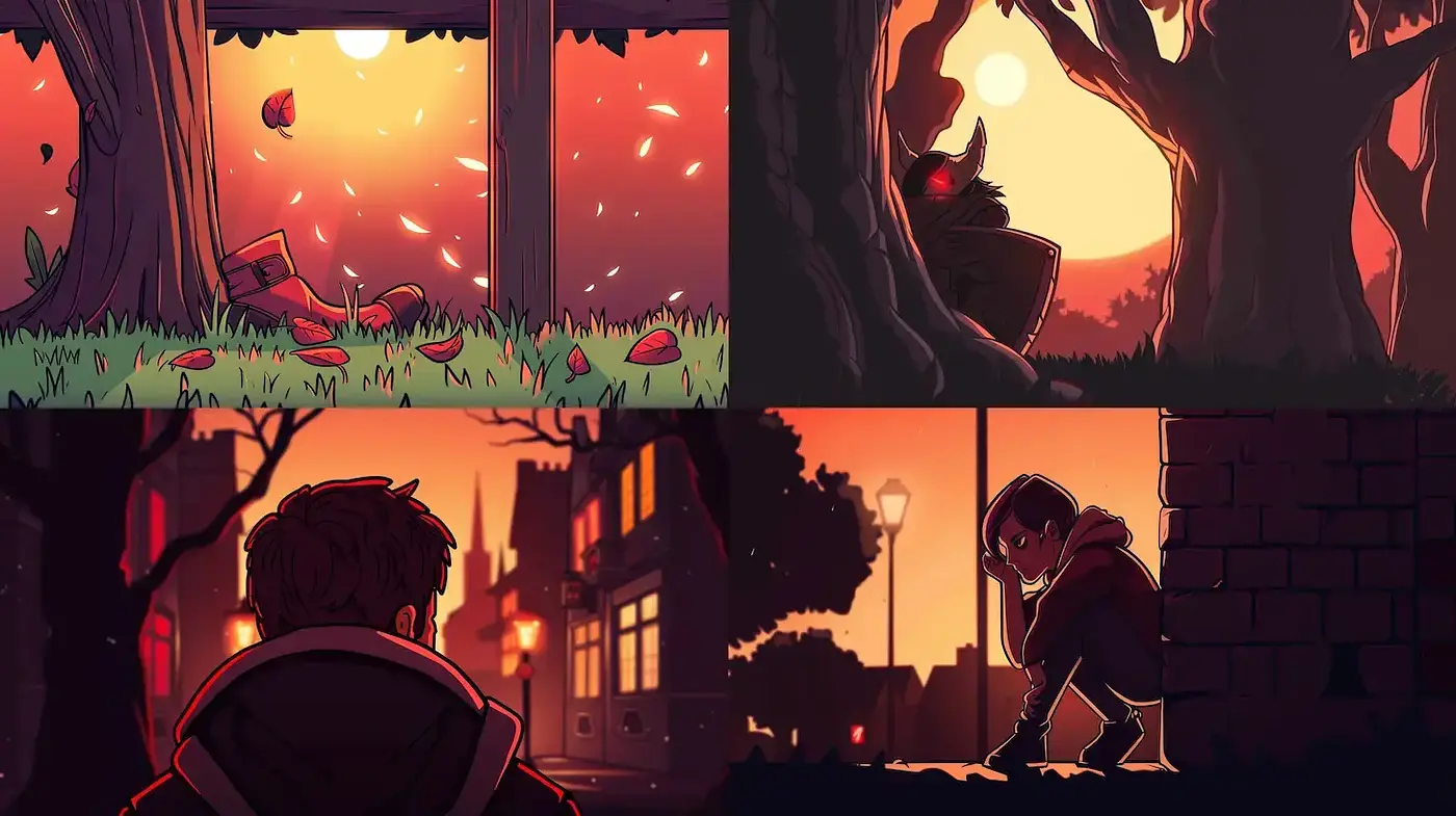 Whimsical Illustrative Style with Dramatic Lighting and Vibrant Colors - Midjourney sref style