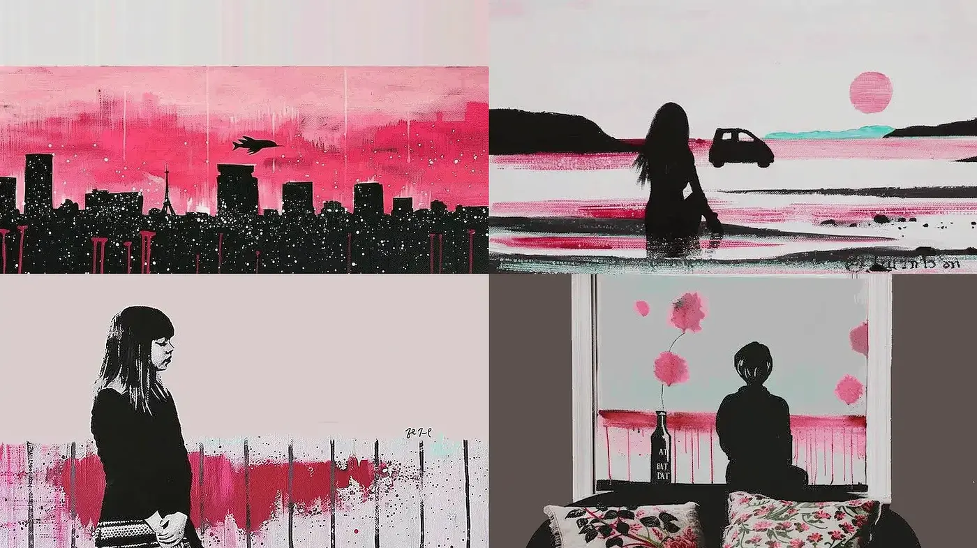 Contemporary and Atmospheric Art with a Melancholic Touch - Midjourney sref style