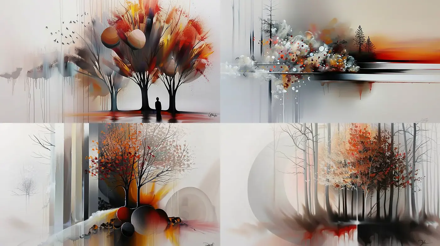 Ethereal Autumnal Dreamscape: A Fusion of Digital Softness and Surreal Serenity - Midjourney sref style