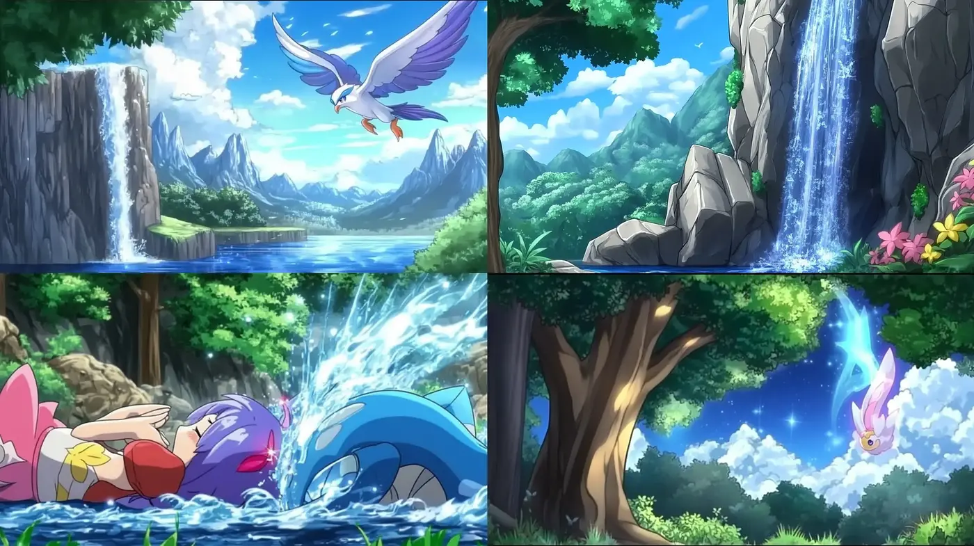 Luminous Anime-Inspired Natural Wonders - Midjourney sref style
