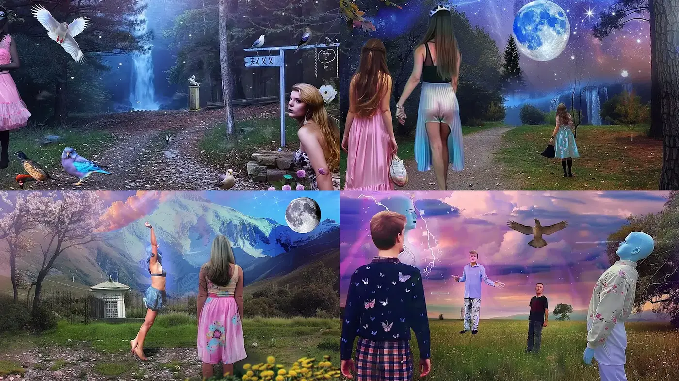 Surreal Dreamlike Landscapes with Ethereal Elements - Midjourney sref style