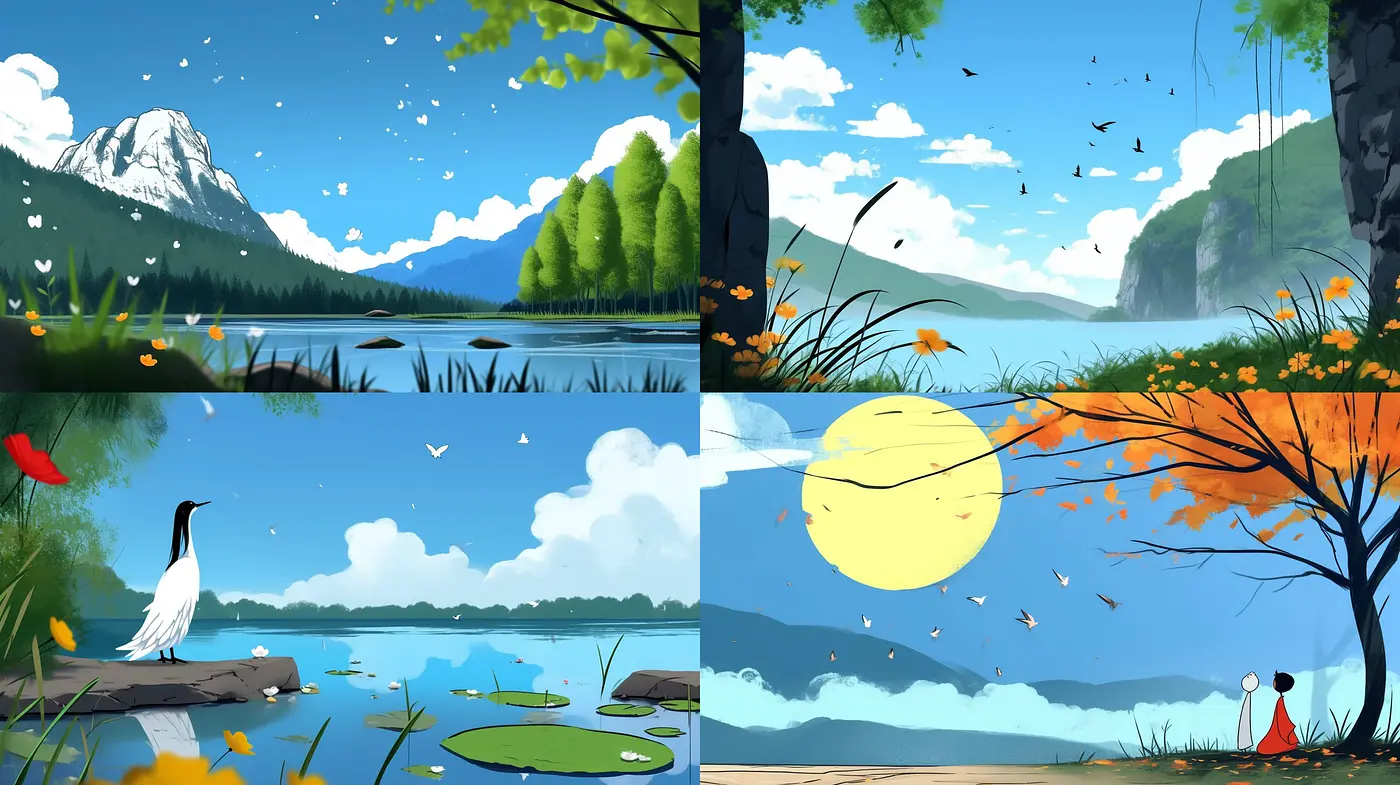 Serene Harmony: A Homage to Traditional East Asian Ink Wash Paintings with a Modern Twist - Midjourney sref style