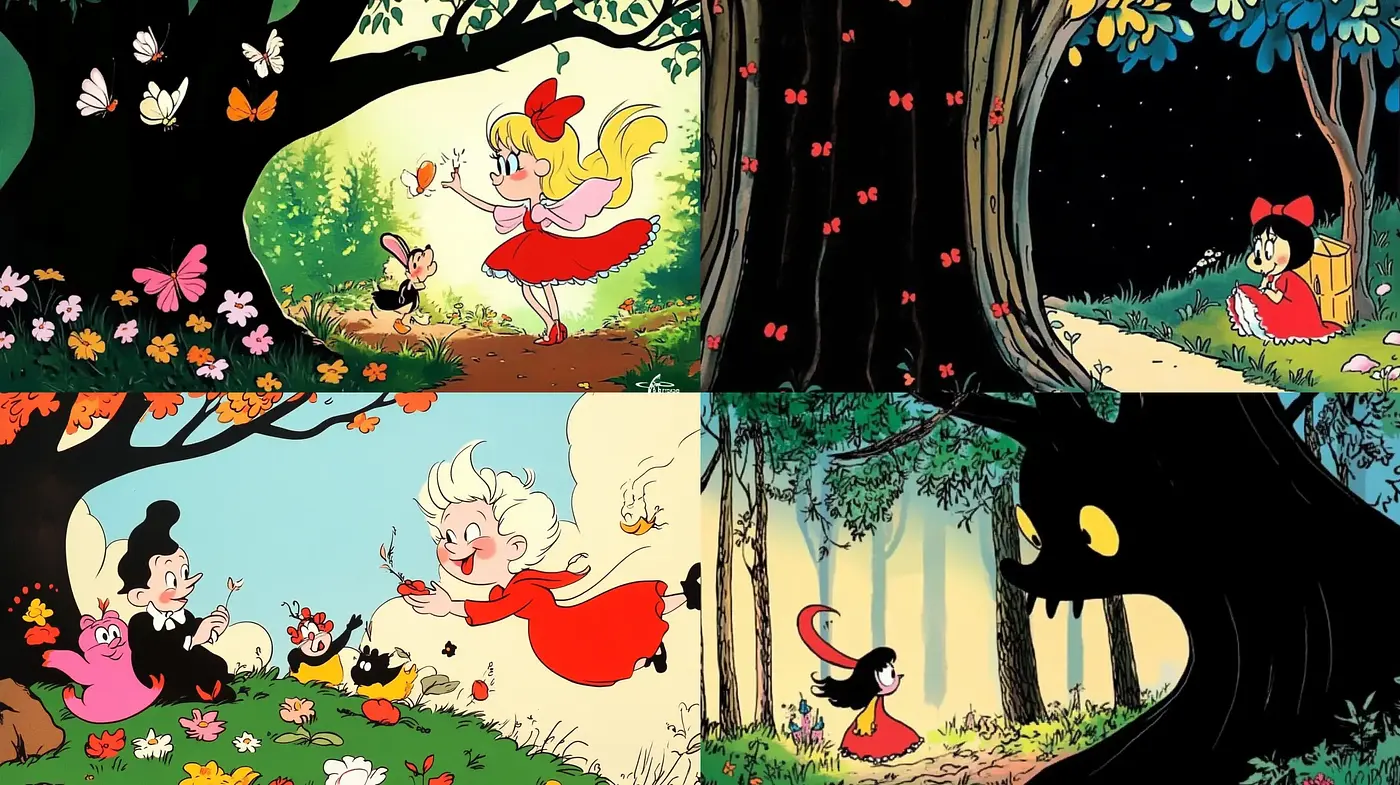 Enchanted Forest Whimsy: A Consistent Expression of Fairytale Animation - Midjourney sref style