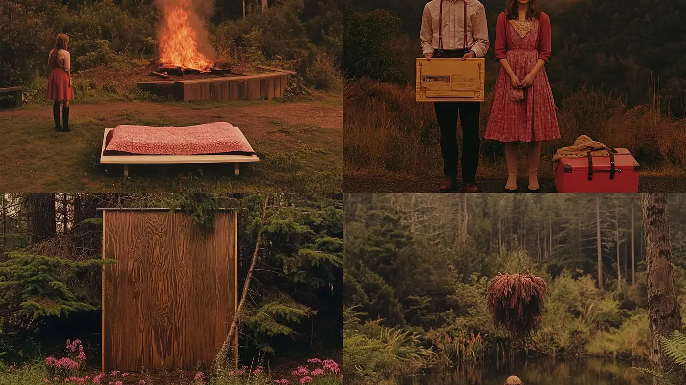 Enigmatic Autumnal Hues in Cinematic Tableaus - Midjourney sref style