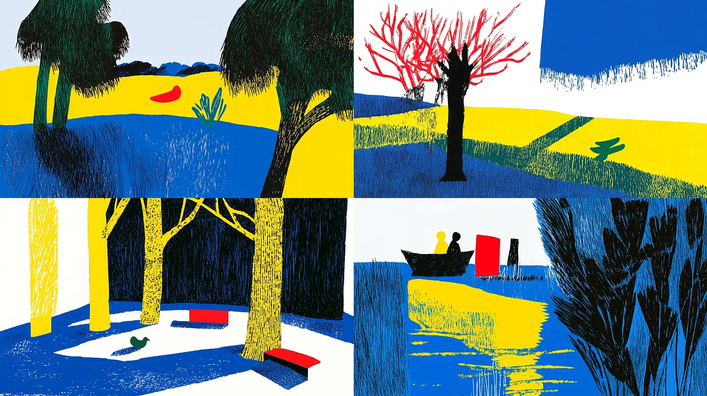 Vibrant Expressionist Landscape Interpretations - Midjourney sref style