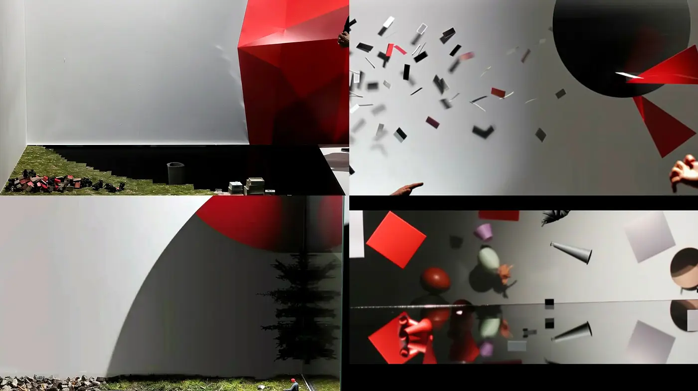 Geometric Abstraction in Contemporary Digital Art - Midjourney sref style