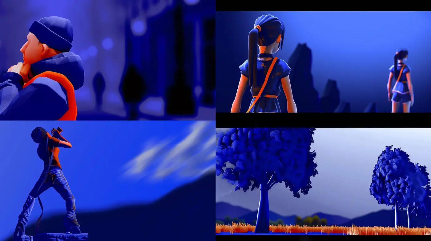 Ethereal Azure Dreamscape: A Uniform Symphony of Cool Hues and Surreal Textures - Midjourney sref style