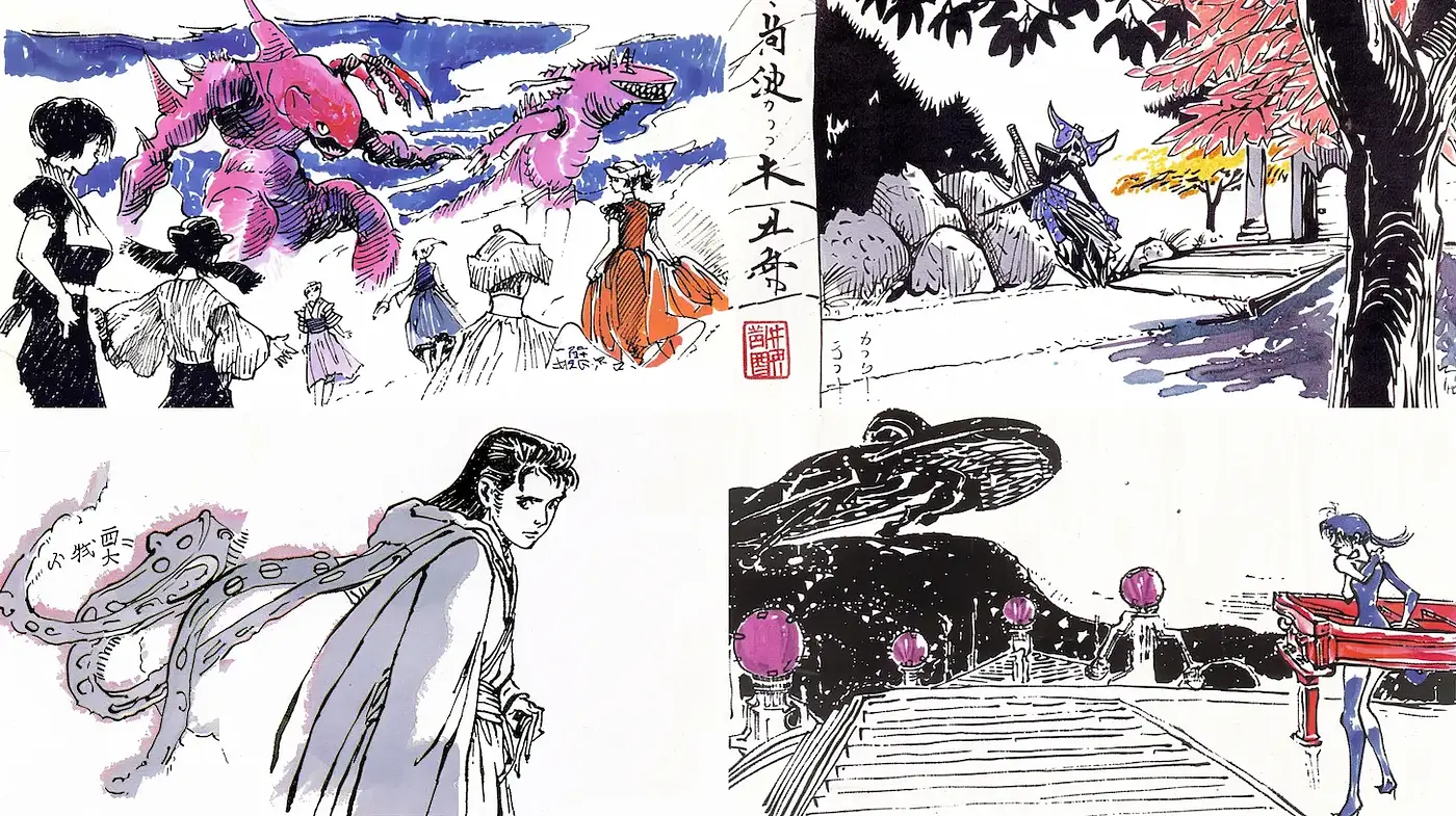 Dynamic and Ethereal Blend of Contemporary and Traditional Art Styles - Midjourney sref style