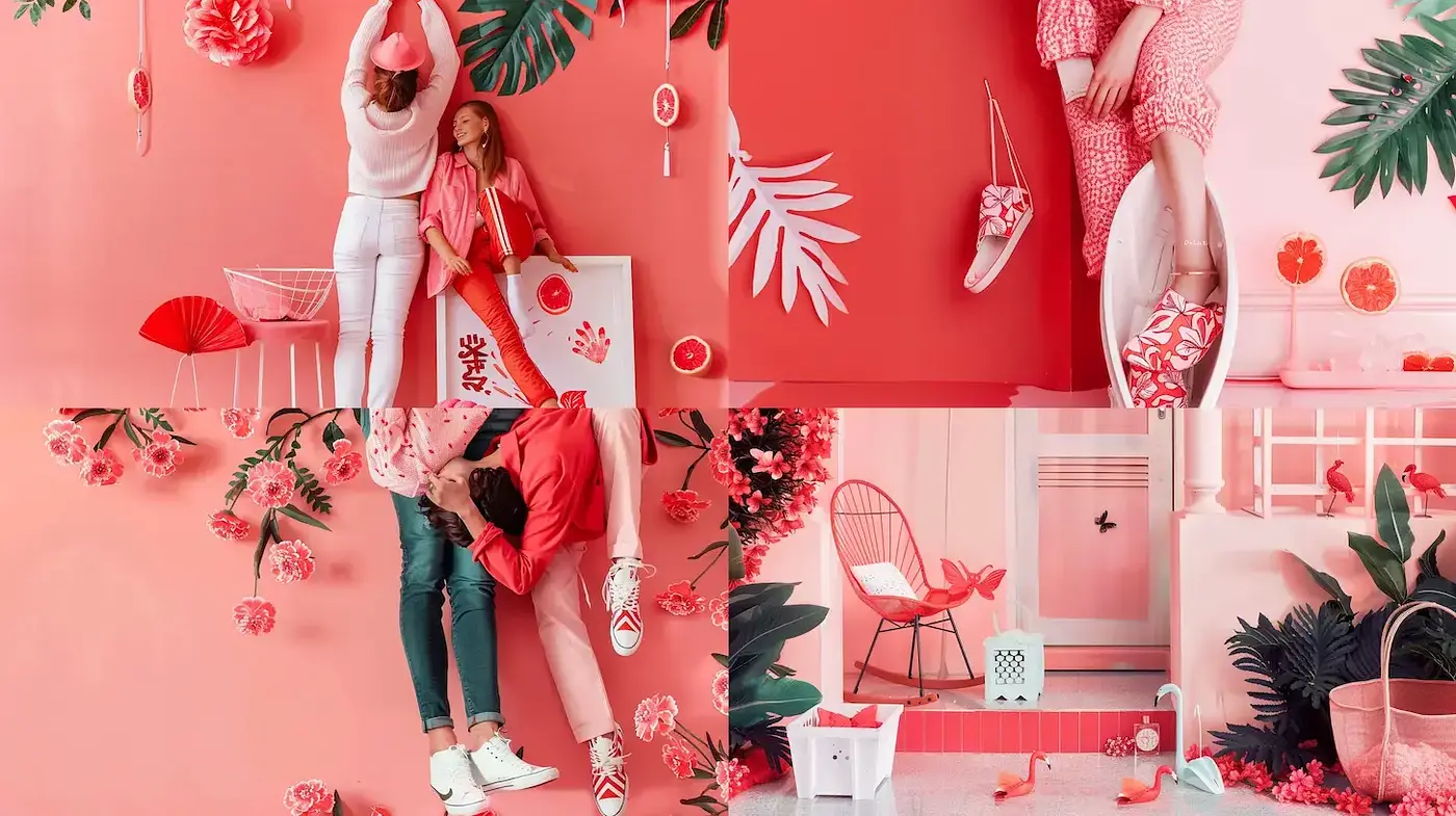 Vibrant and Playful Aesthetic with a Tropical Influence - Midjourney sref style