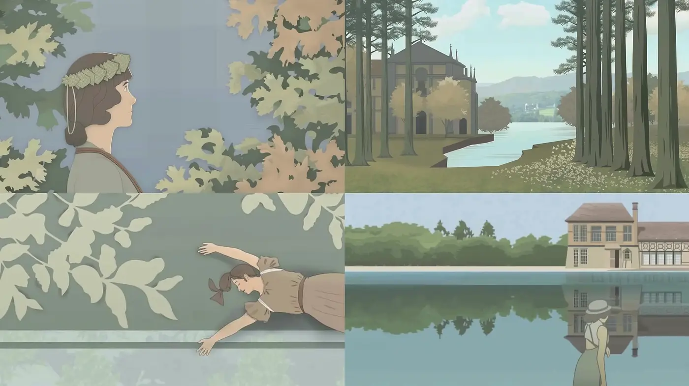Serene Reflections in Pastel Watercolor Shades - Midjourney sref style