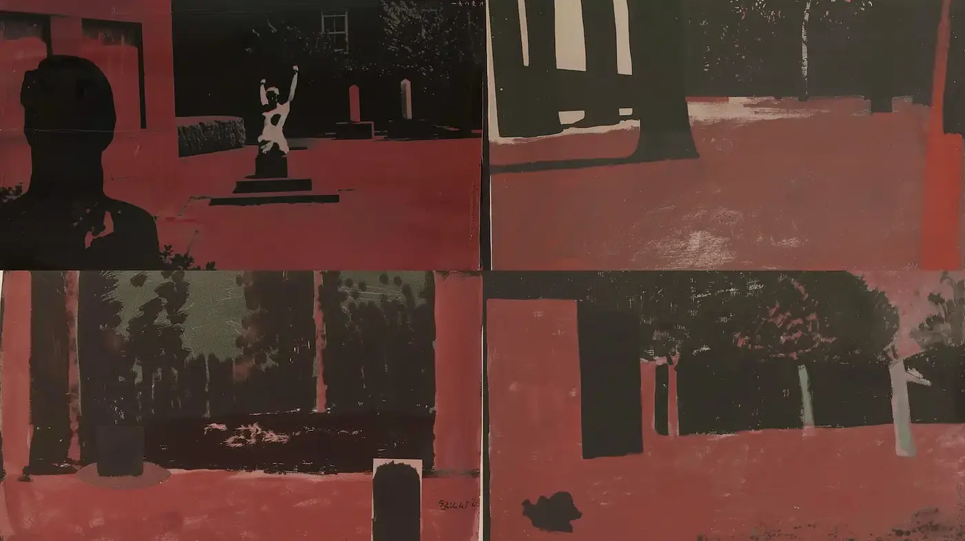 Exploration of Abstract and Minimalist Red Tones - Midjourney sref style
