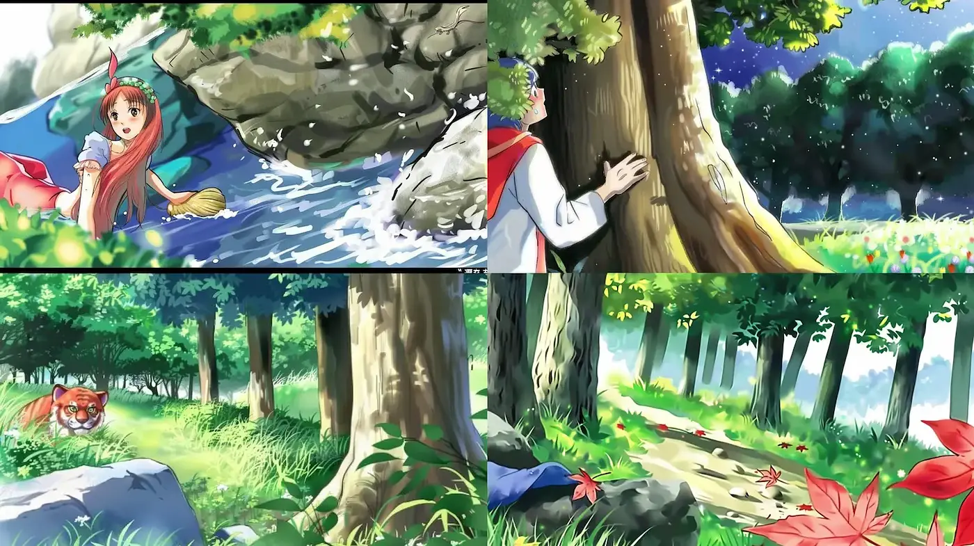 Whimsical and Evocative Fantasy Landscape Illustrations - Midjourney sref style