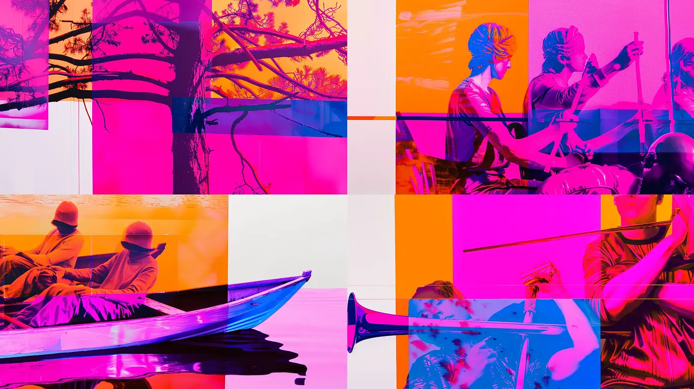 Chromatic Fusion of Vivid Hues and Abstract Forms - Midjourney sref style