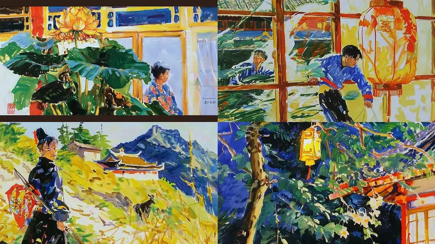 Vibrant Expressionist Journey Through Eastern Scenes - Midjourney sref style
