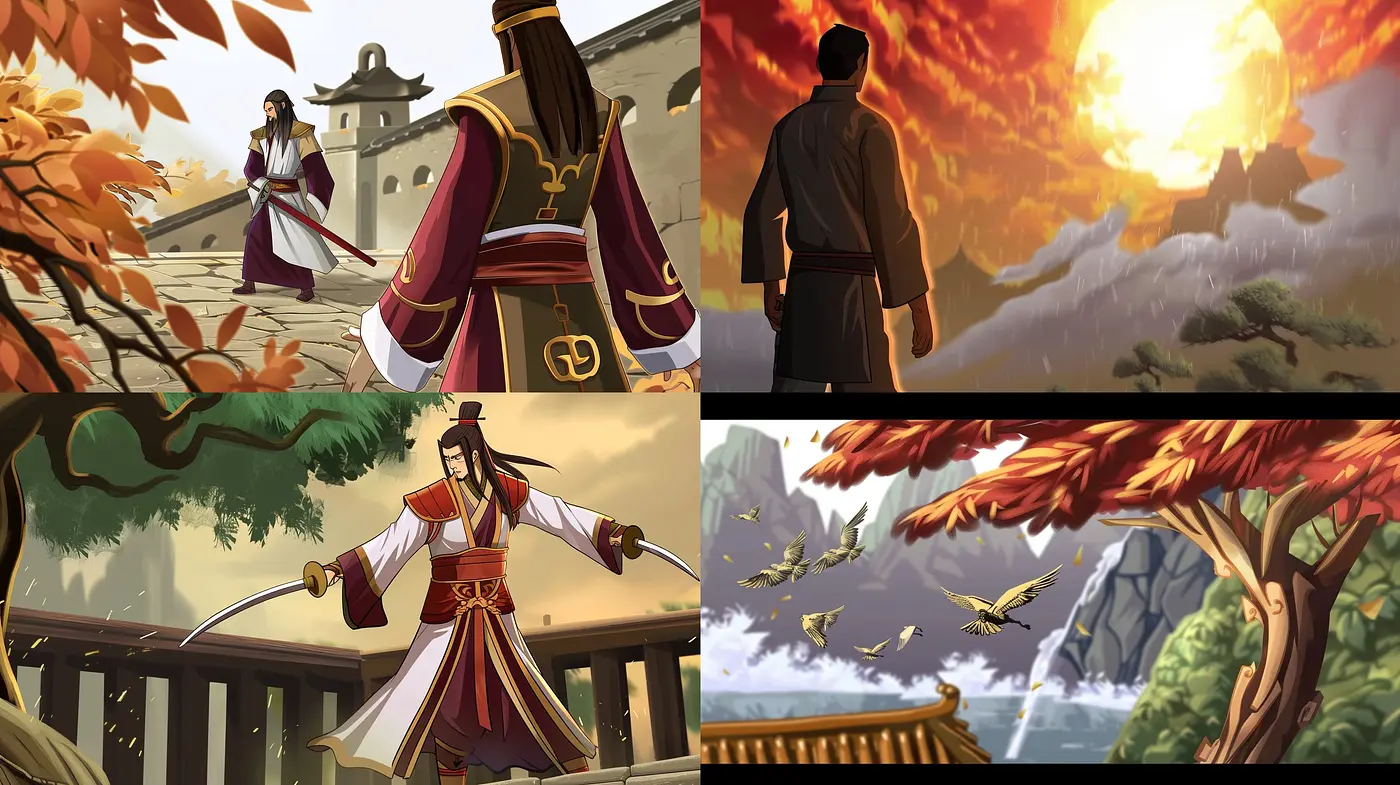 Homage to Historical Elegance: A Stylized Fusion of Classic Asian Artistry and Modern Illustration Techniques - Midjourney sref style