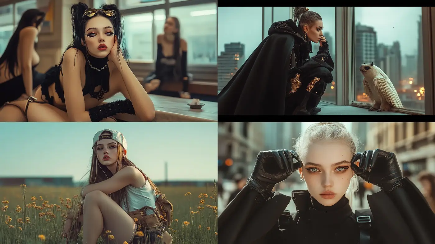 Dusky Urban Elegance with a Touch of Cinematic Drama - Midjourney sref style
