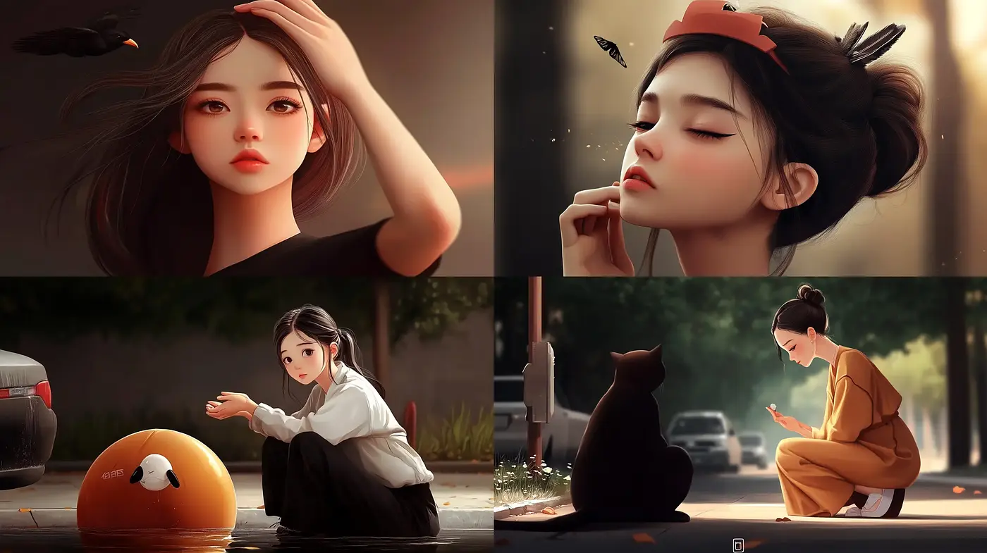 Serene and Detailed Realism with a Whimsical Touch - Midjourney sref style