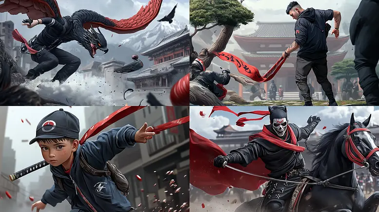 Dynamic and Action-Packed Contemporary Illustrations with a Dark Fantasy Touch