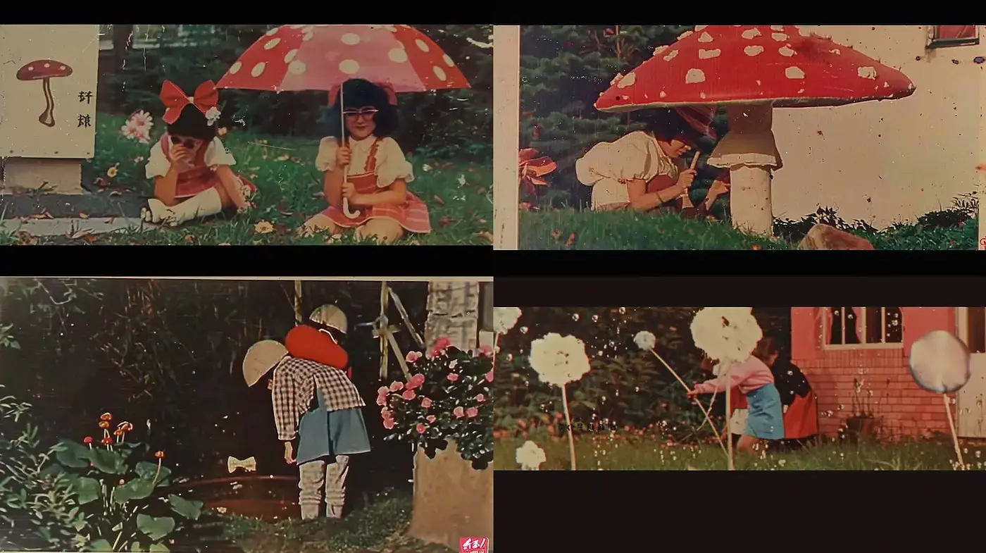 Whimsical Childhood Scenes with Nostalgic Aesthetic - Midjourney sref style