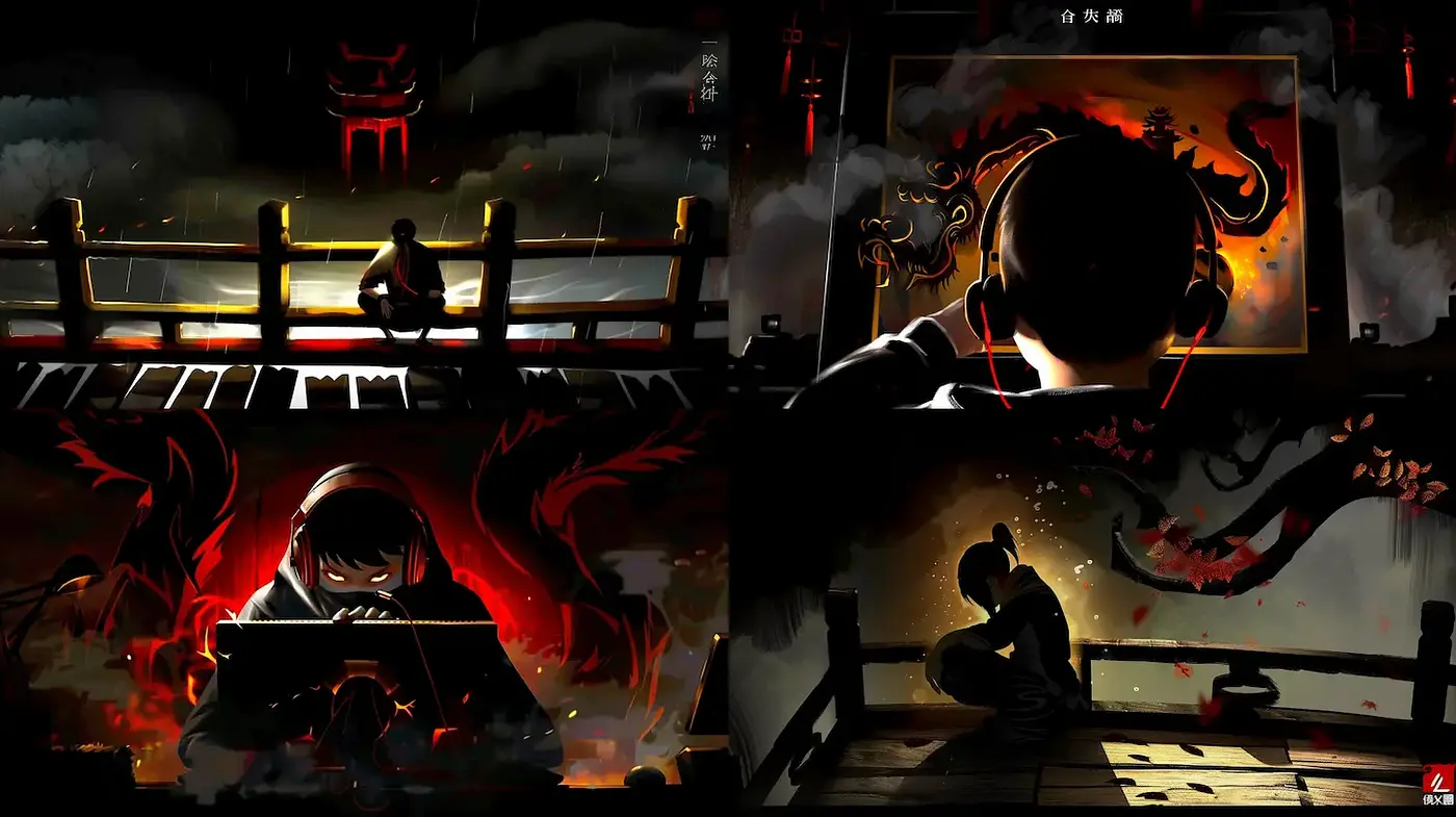 Dynamic and Intense Urban Fantasy Art with Traditional Influences - Midjourney sref style