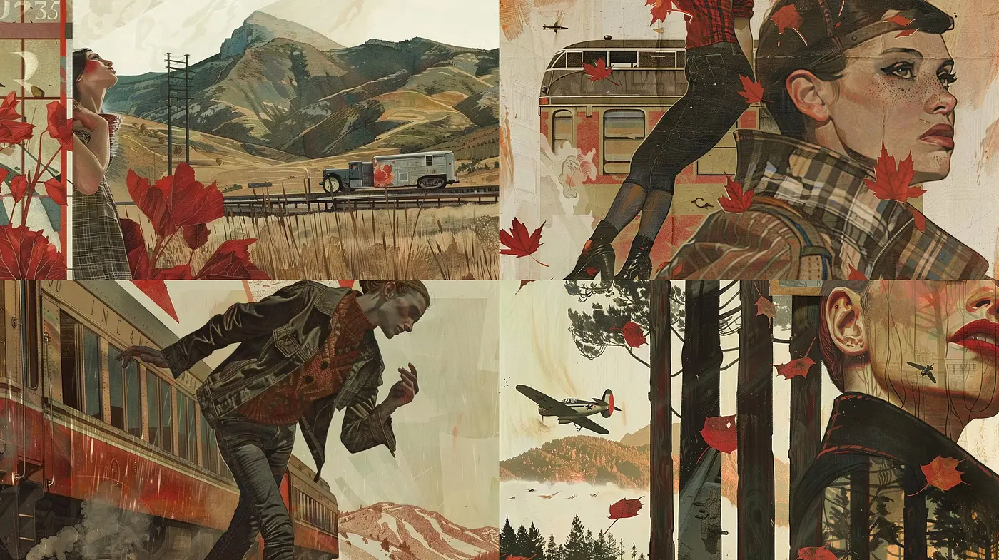 Autumnal Nostalgia: A Harmonious Blend of Vintage Illustration and Rustic Americana - Midjourney sref style