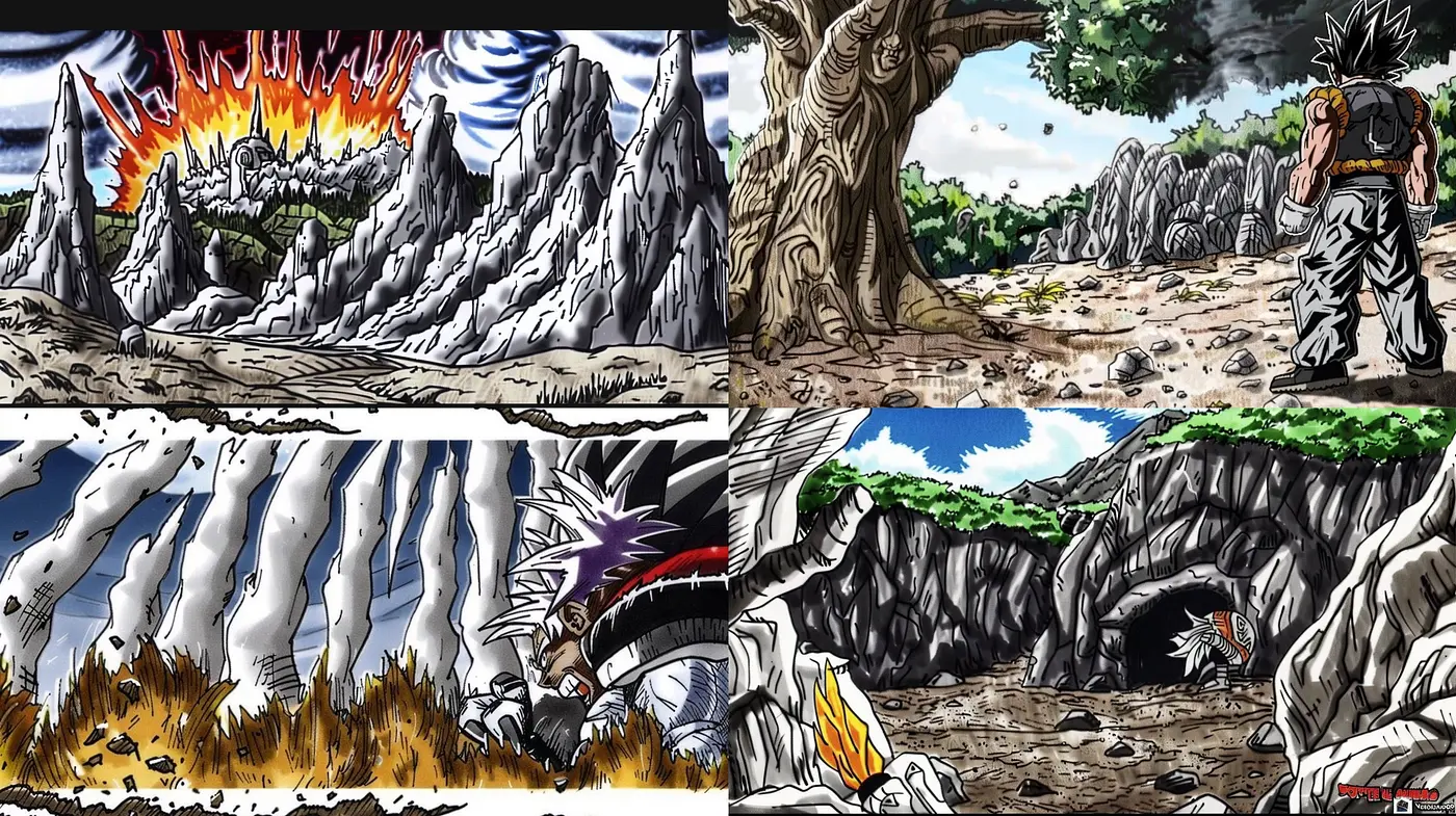 Dynamic Manga-Inspired Textural Expressionism with Vivid Contrast - Midjourney sref style