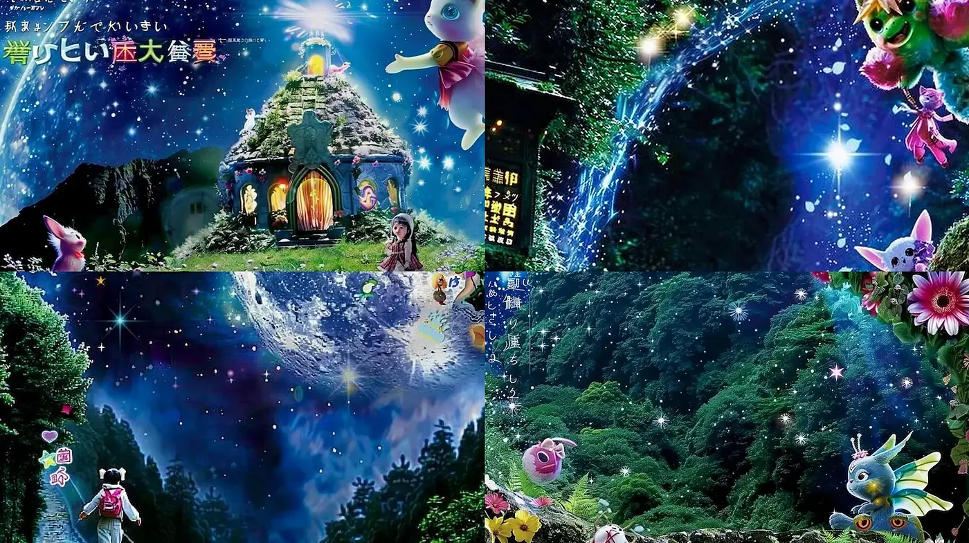 Whimsical and Enchanting Fantasy Landscapes with Lush Textures - Midjourney sref style