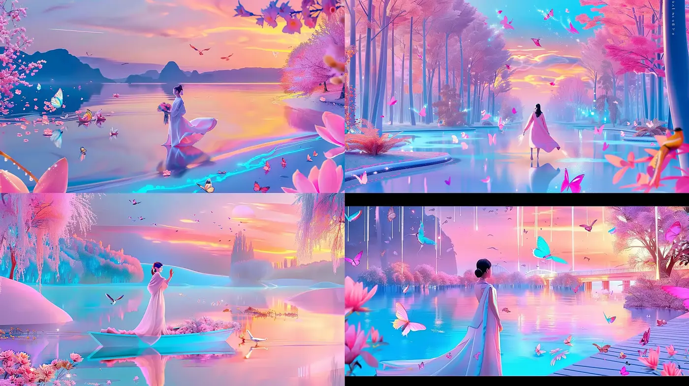 Ethereal Pastel Dreamscape: A Journey through Surreal Vistas - Midjourney sref style