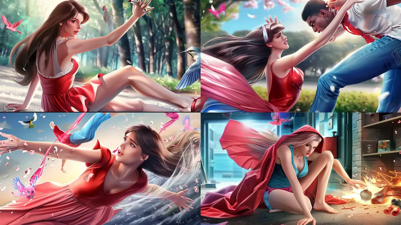 Romantically Dramatic Digital Paintings with Vivid Cinematography - Midjourney sref style