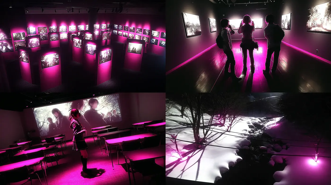 Exploration of Emotional Depth through a Neon-Illuminated Aesthetic - Midjourney sref style