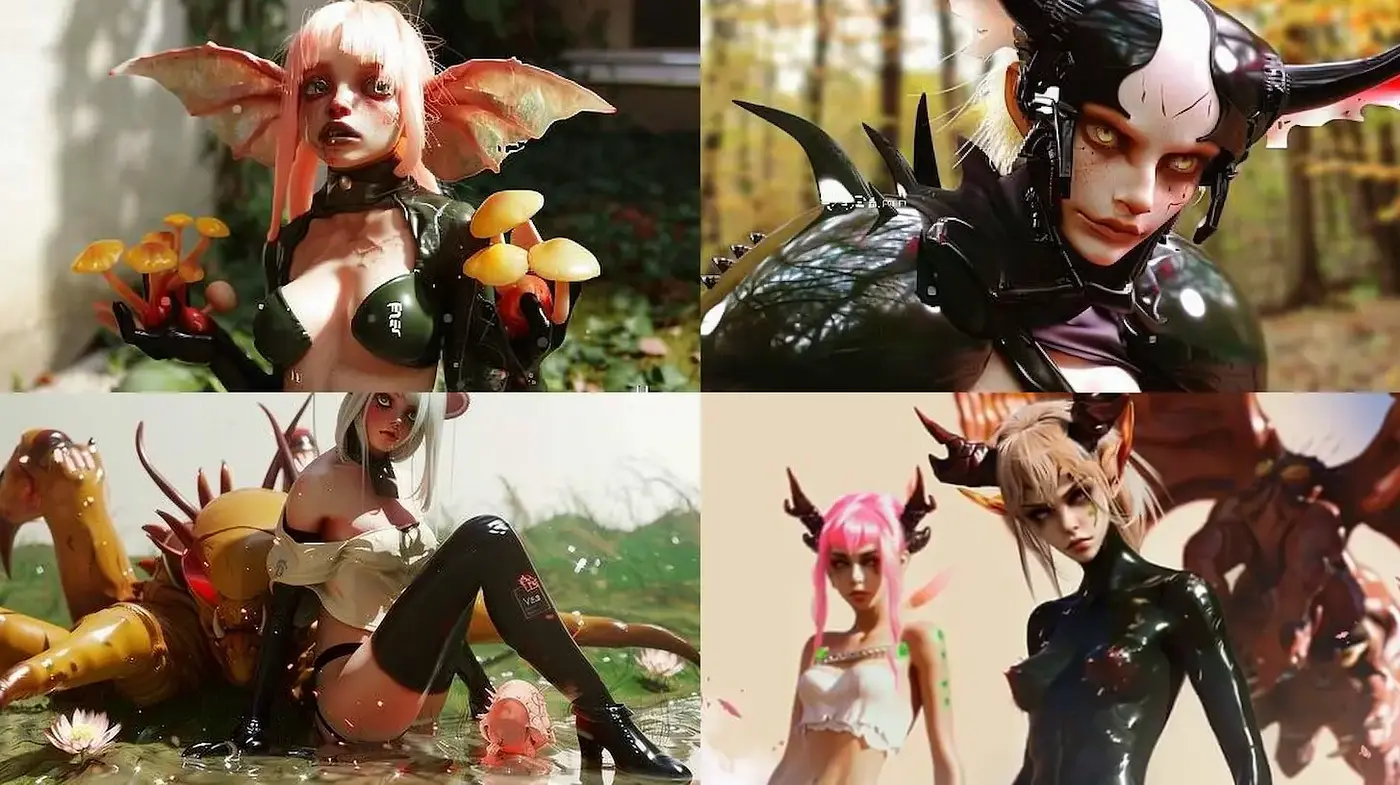 Fantasy Illustrations with Distinctive Character Designs and Lush Environments - Midjourney sref style