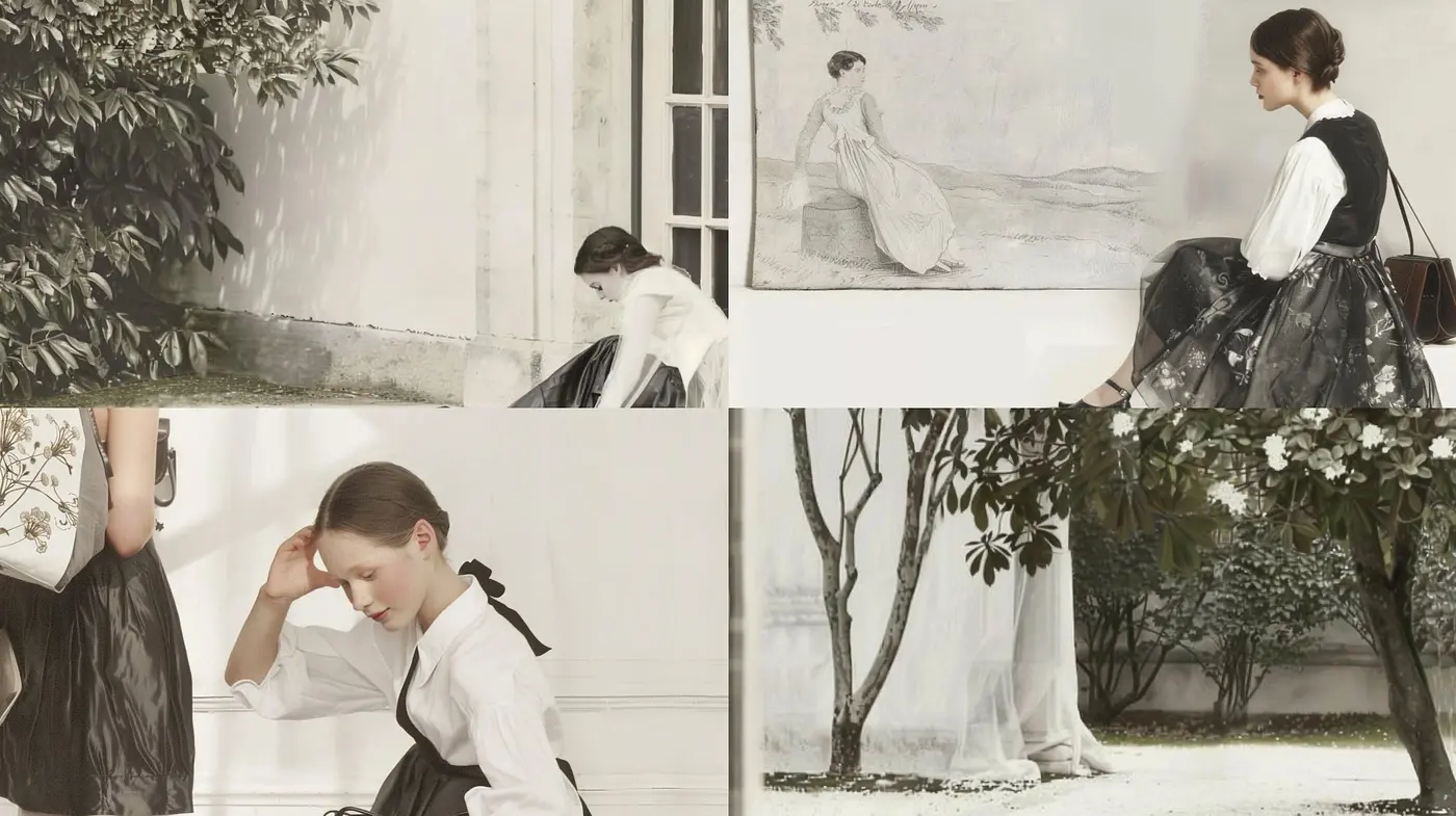 Ethereal Monochrome Elegance: A Study in Vintage Photographic Textures and Moods - Midjourney sref style