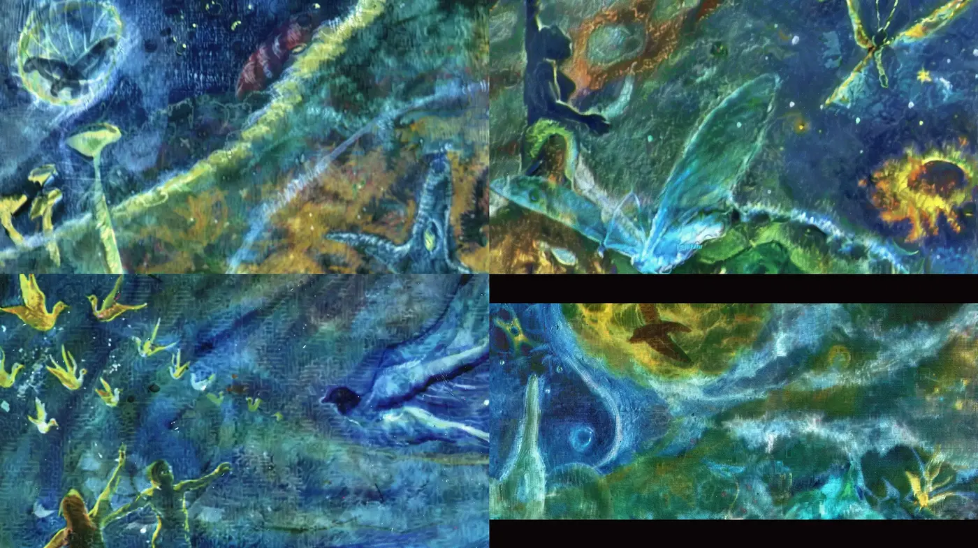Underwater Dreamscape in Enigmatic Brushwork - Midjourney sref style